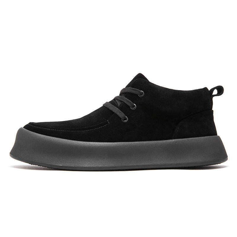 KACHILANG Cow Split Leather Mid top Casual Shoes Men's