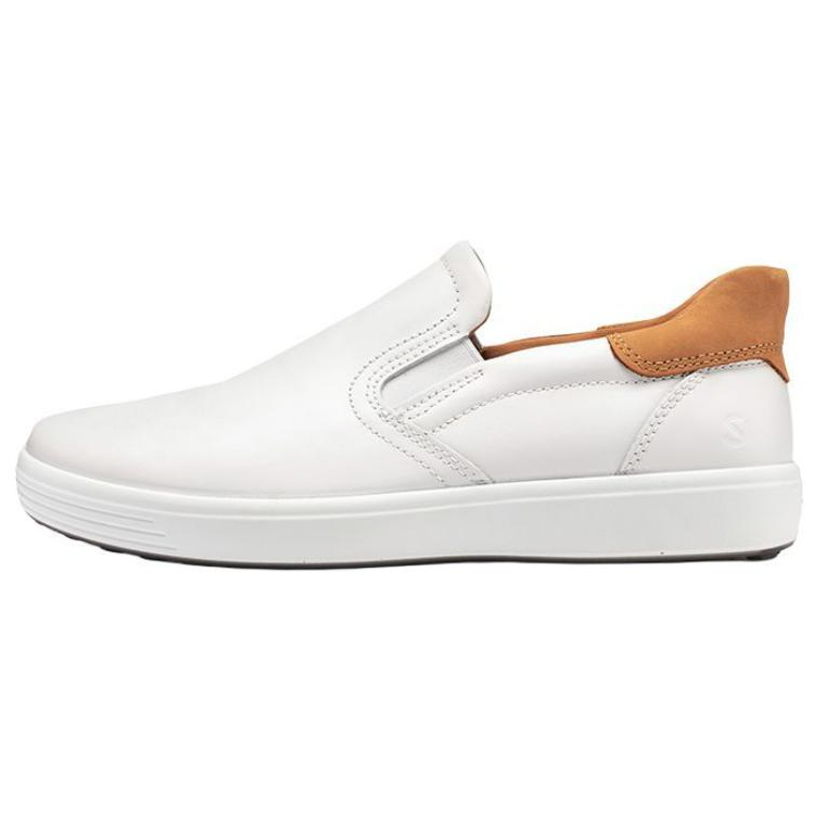 Ecco Ecco SoftCool Size 7 Cow Leather Casual Shoes Men's White