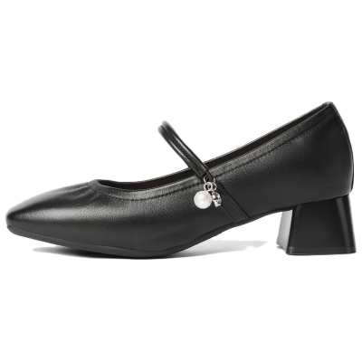 Senda Mary Jane Shoes Women's Ecru, Black
