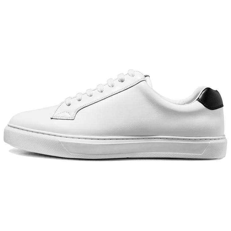 THOM WILLS Calfskin White Sneakers Skateboard Shoes Men's White