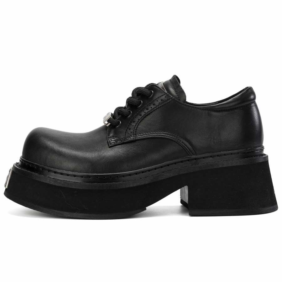 SUFEIDIMAN Top Grain Cow Leather Casual Shoes Men's Black