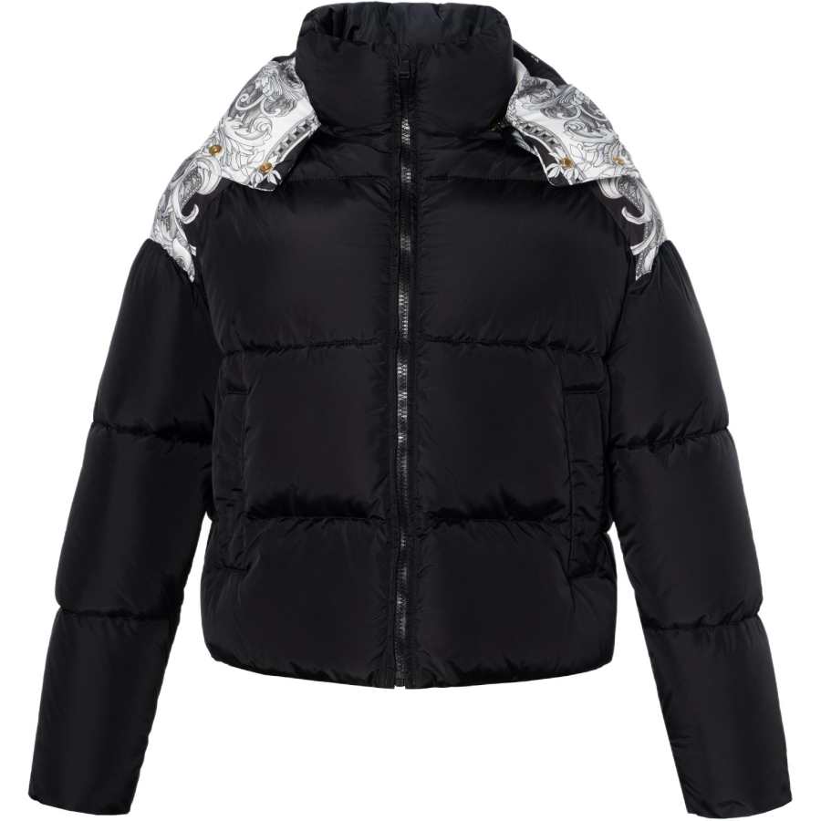 VERSACE Puffer Jackets Women's Black Hooded Detachable Moderate Other