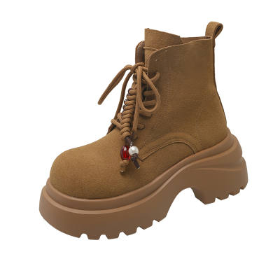 Aimilian Nubuck Short Combat Boots Women's