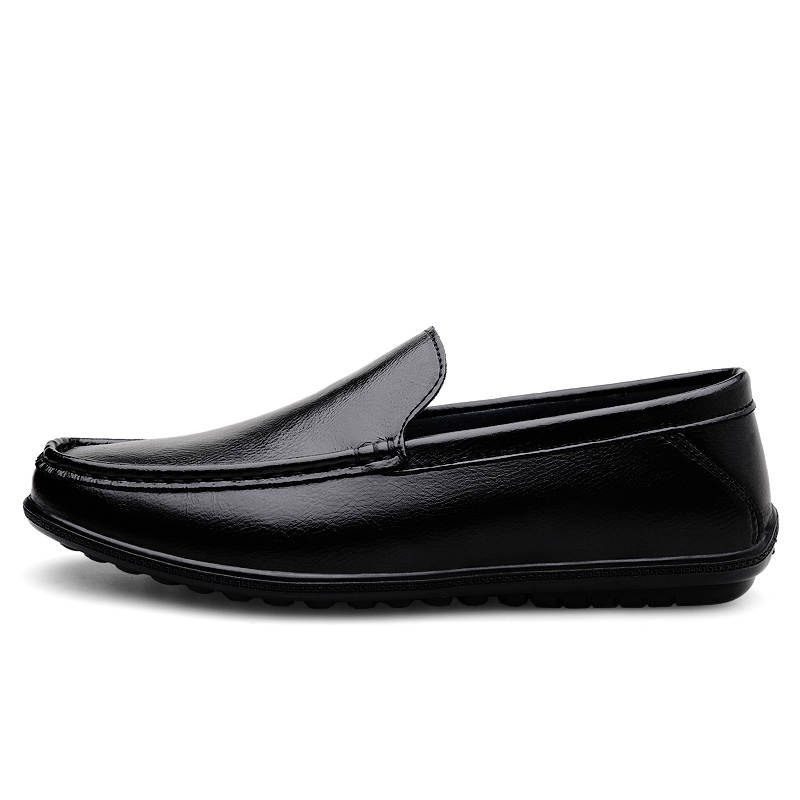 GONGNIUMEILI Gommino Loafers Men's Black/Brown