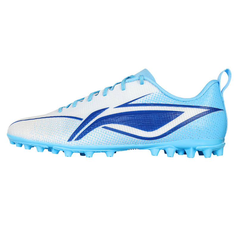 Li-Ning Li Ning MG Multi Ground Slip Resistant Abrasion Resistant Soccer Shoes Men's Fluorescent Sky Blue