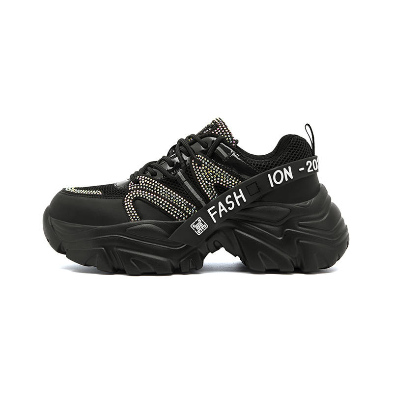 JANECO JANECO Microfiber Leather Low top Chunky Sneakers Women's