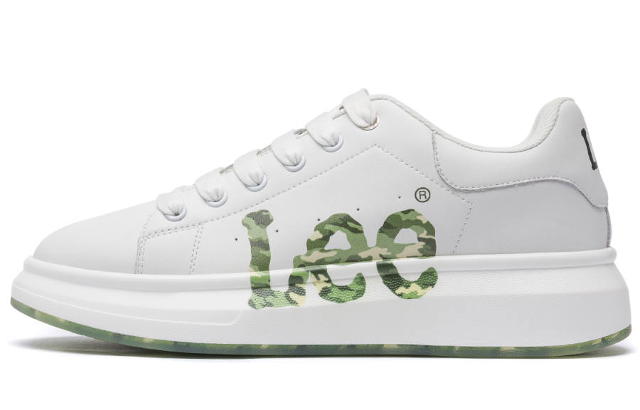 Lee White Sneakers Abrasion Resistant Low top Skateboard Shoes Unisex