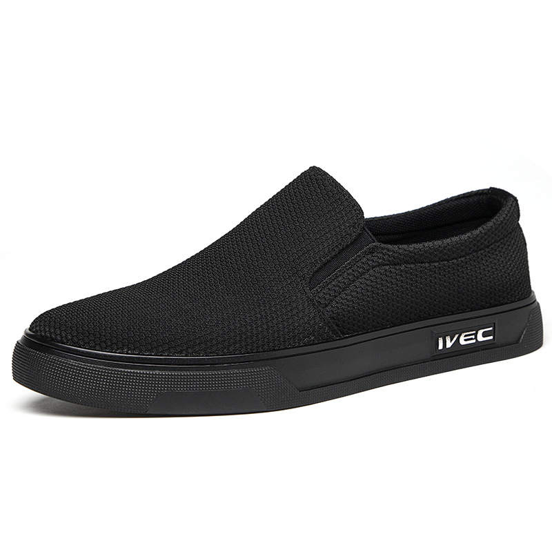 ZUOSAISI Abrasion Resistant Breathable Low top Canvas Shoes Men's Black