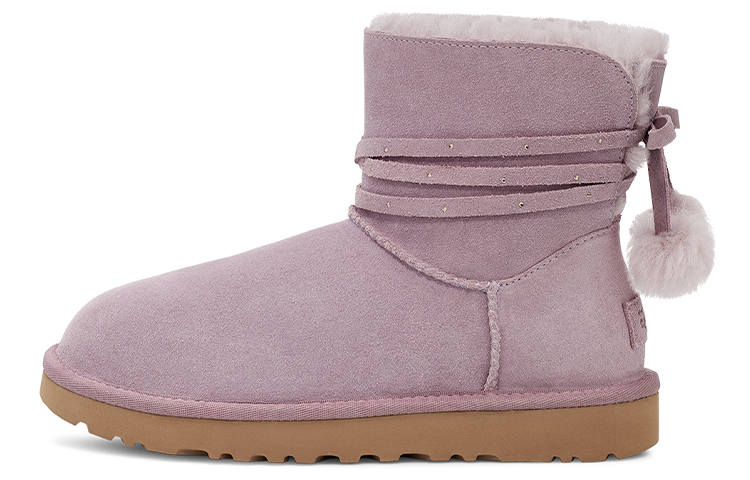 UGG UGG Mini Bailey Bow Pom 'Taupe Purple' Women's