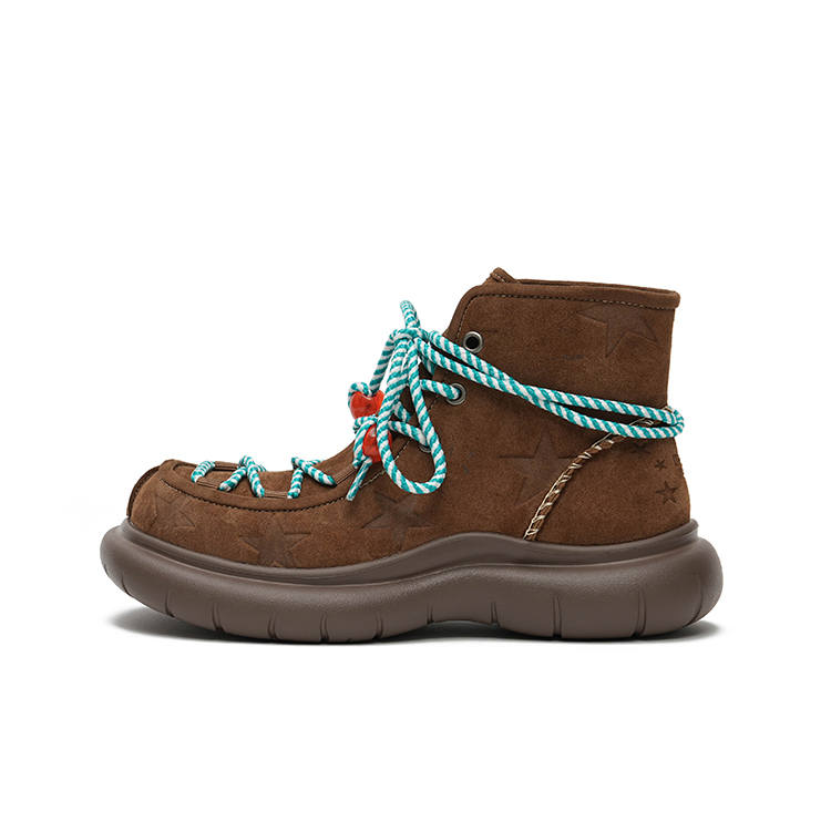 MASOOMAKE Star Boots Original, Fashion Apparel, Platform, Round Tip, Trendy, Cute, Casual, Versatile, Fleece Lined