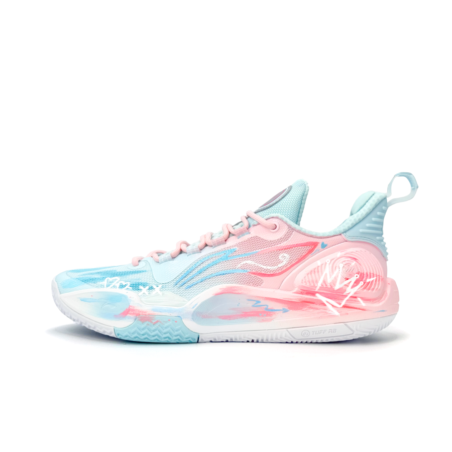 Li-Ning Li Ning Speed 9 Mint Sweet Mesh Low top Basketball Shoes Men's Pink Blue