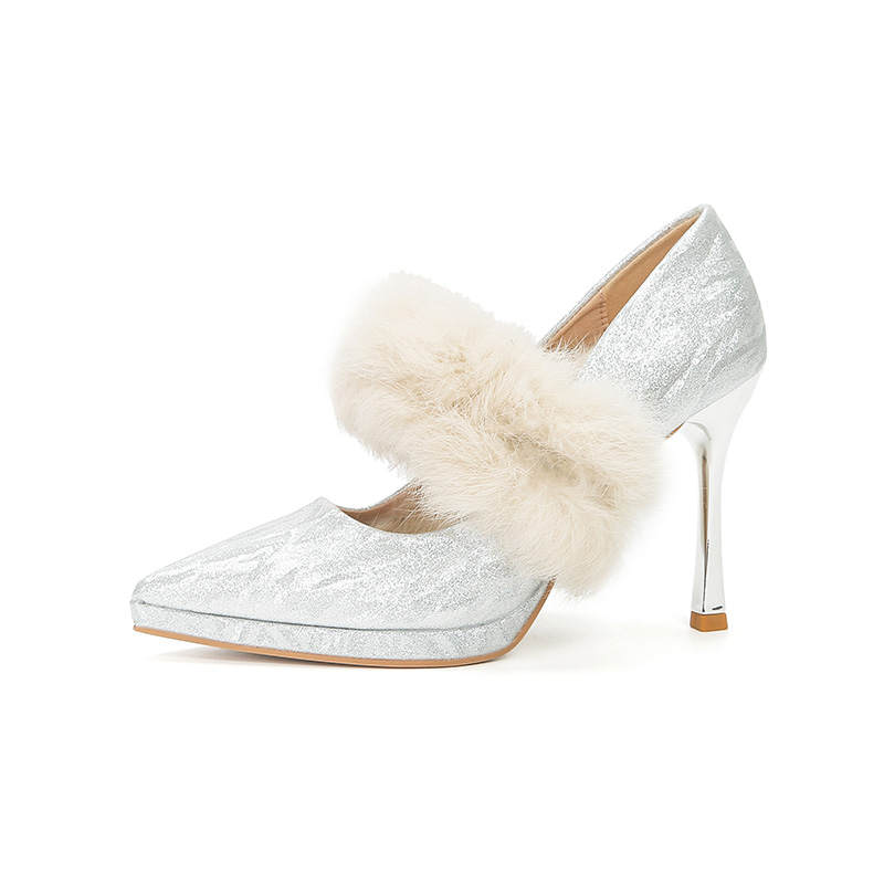 Zubumei Slim Heel High Heels 10cm Women's