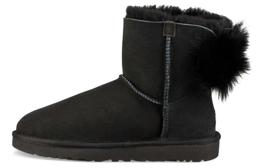 UGG UGG Fluff Bow Mini Fleece Lined Black Women's
