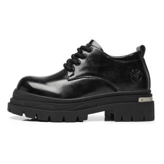 KJ Cow Split Leather Everyday Casual Shoes Men's Black