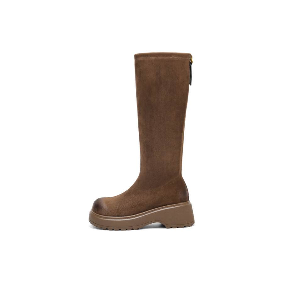 BELLE Knee High Boots Women's Brown/Black