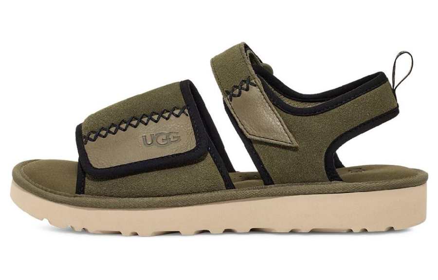 UGG UGG Classic Sandal Cow Split Leather Stylish Sandal Men's Moss Green
