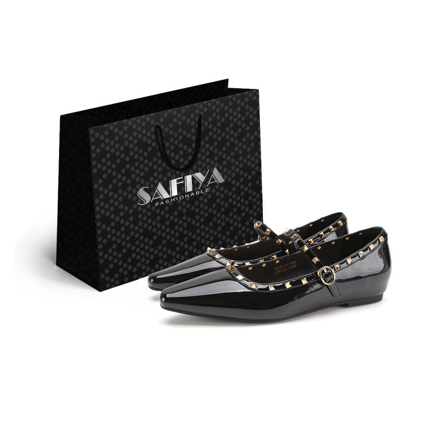 Safiya Cow Leather Flat Mary Jane Shoes Women's