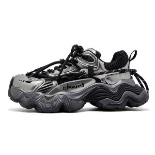 FALLINMISS Wave Shoe Collection PU, Textile, Synthetic Leather Low top Chunky Sneakers Women's
