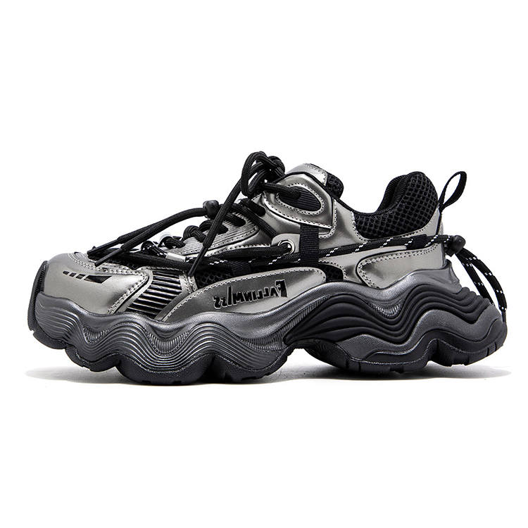 FALLINMISS Wave Shoe Collection PU, Textile, Synthetic Leather Low top Chunky Sneakers Women's