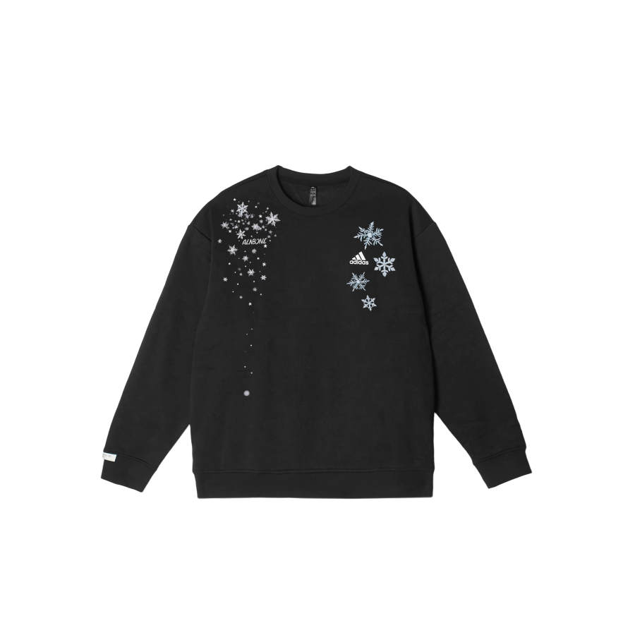 Adidas Adidas LABEL Sweatshirts Unisex Black Crew Neck Moderate