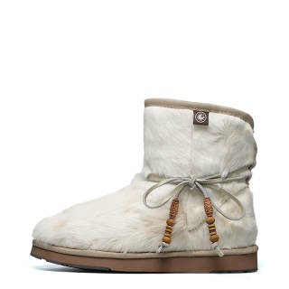 AU&MU Sheepskin Thermal Slip Resistant Thermal Slip Resistant 19cm Snow Boots Unisex
