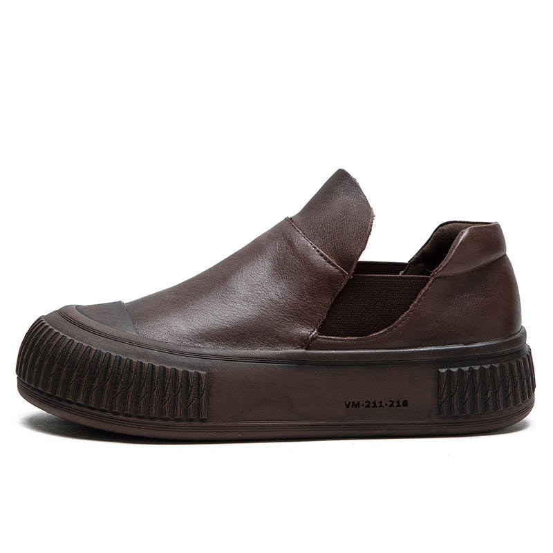 JIEZHOU Top Grain Cow Leather Casual Shoes Women's