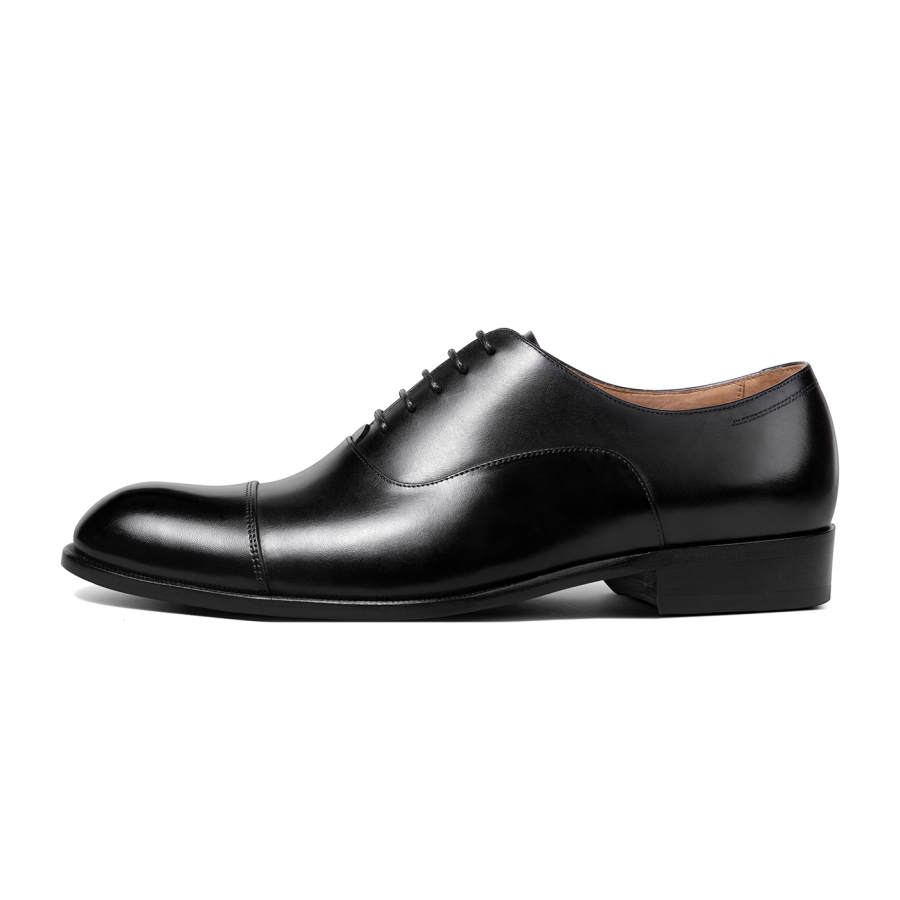 THOM WILLS British Business Old Money Style Calfskin Oxford Shoes Dress Shoes Men's Black
