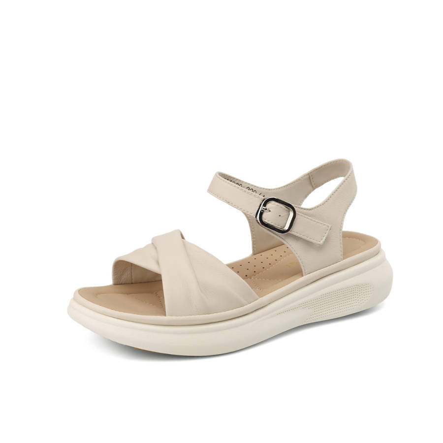 BOERDIQI Sheepskin One Strap Sandals 4cm Women's