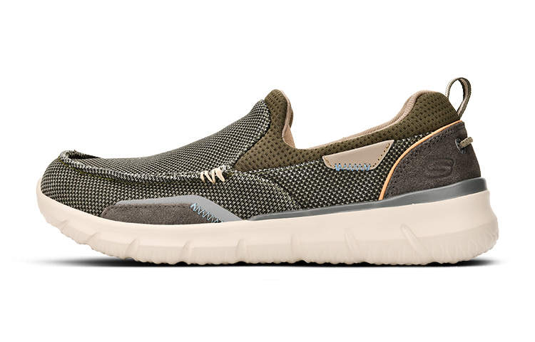 Skechers Fabric Low top Casual Shoes Men's Olive Green
