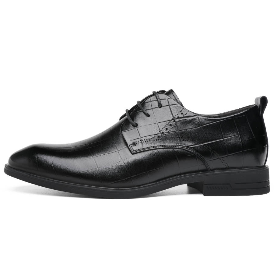 CHINT CHINT Cow Split Leather Dress Shoes Men's Black