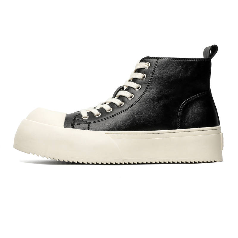 CHILANG Abrasion Resistant Abrasion Resistant Mid top Skateboard Shoes Unisex Black