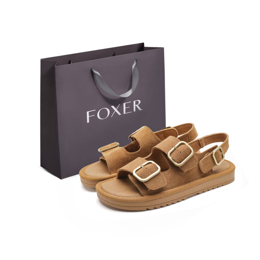 FOXER FOXER Beach Sandals Women's Chestnut/Apricot