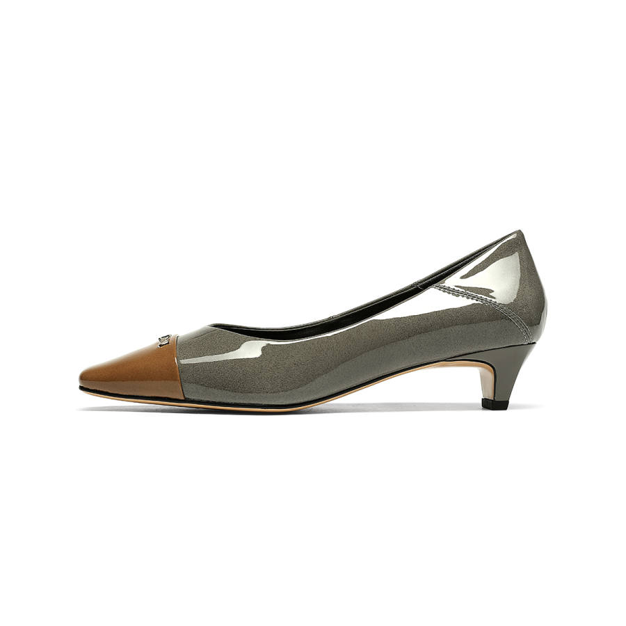 GOLDLION High Heels Women's Dark Gray/Ecru