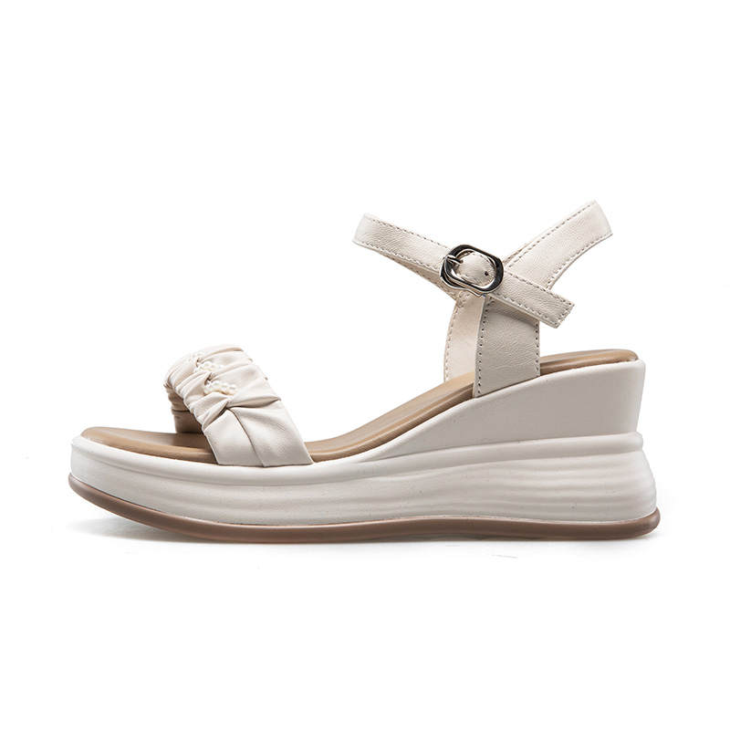 KANGNAI Artificial Leather One Strap Sandals Women's