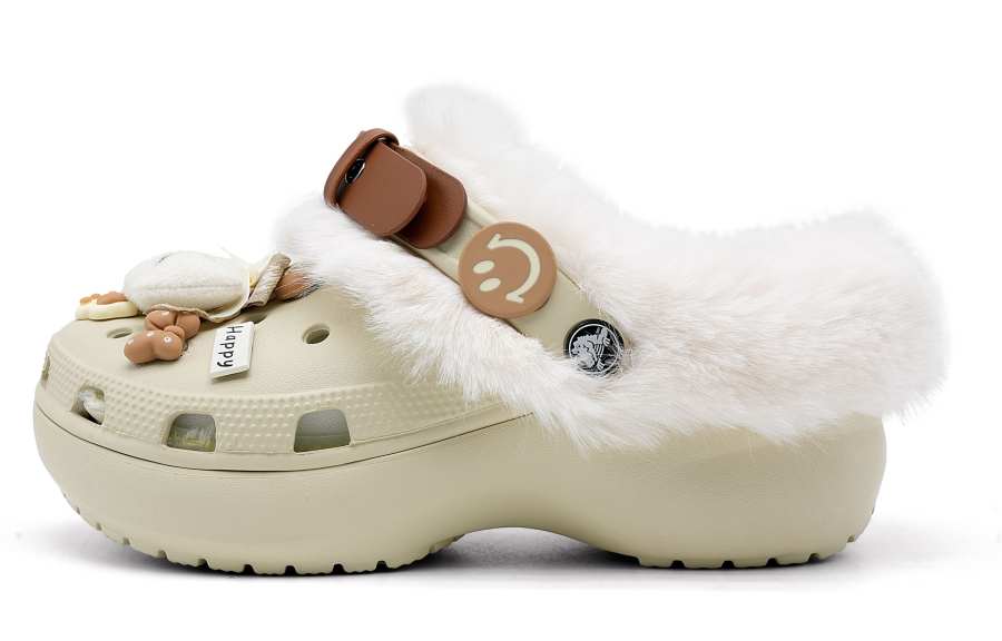 Crocs Crocs Classic Platform Clog EVA Clogs Women's Bone White