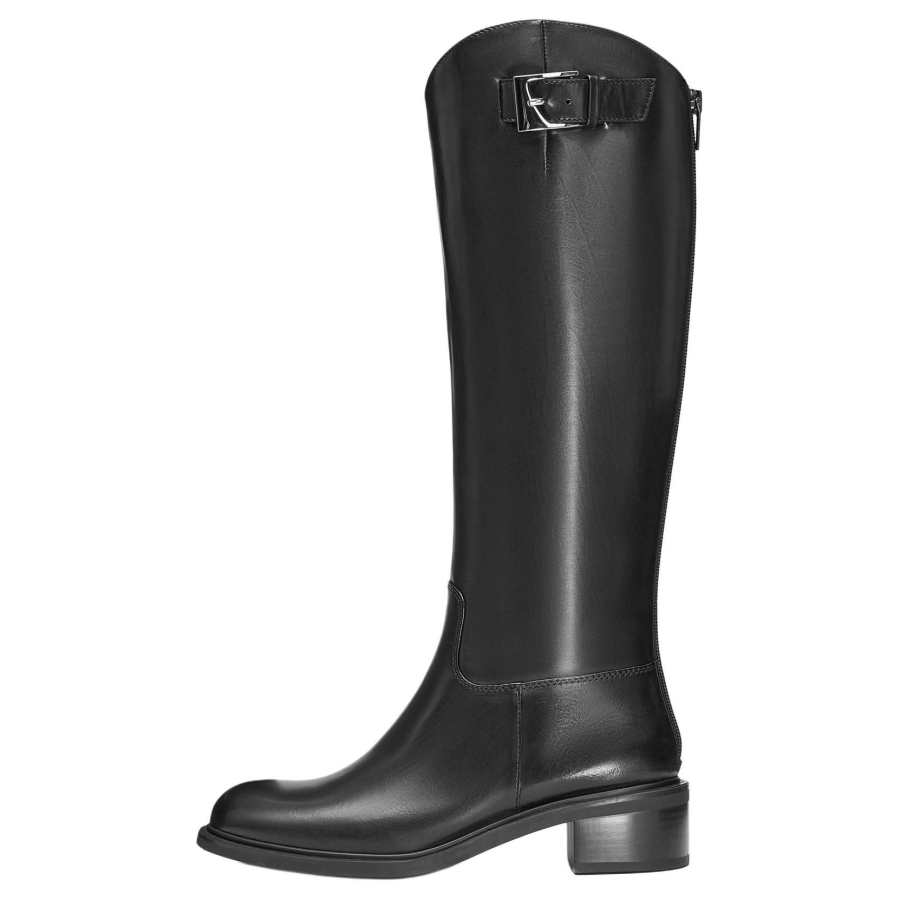 Staccato Cow Leather Knee high Boots Women's Black