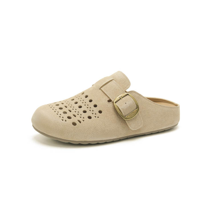 JOSINY JOSINY Rubber Sole Leather Patchwork Cut Out Abrasion Resistant Slip Resistant Quick Dry