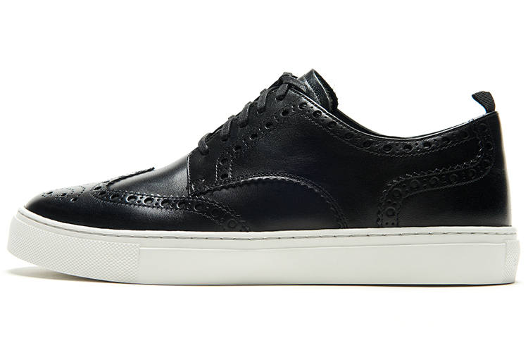 COLE HAAN Cow Leather Low top Stylish Skateboarding Shoes Men's Black