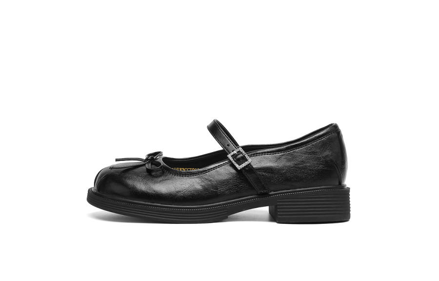 HLA Synthetic Leather Chunky Heel Mary Jane Shoes Women's