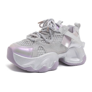 Boldi Kuki Synthetic Leather Height Increasing Breathable Height Increasing Breathable Low top Chunky Sneakers Women's