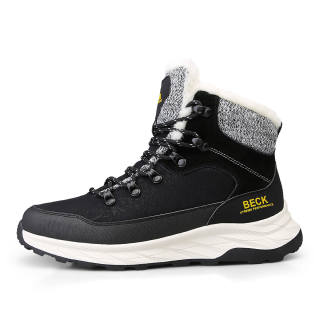 BECK Cow Suede Fashion Versatile Thickened And Fleece Lined Cold Resistant Platform Cushioning