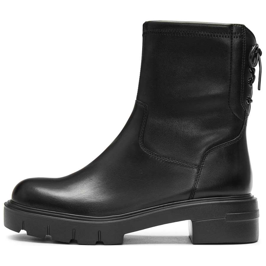 Staccato Black Butterfly Cow Leather Ankle Boots Women's Cool Black