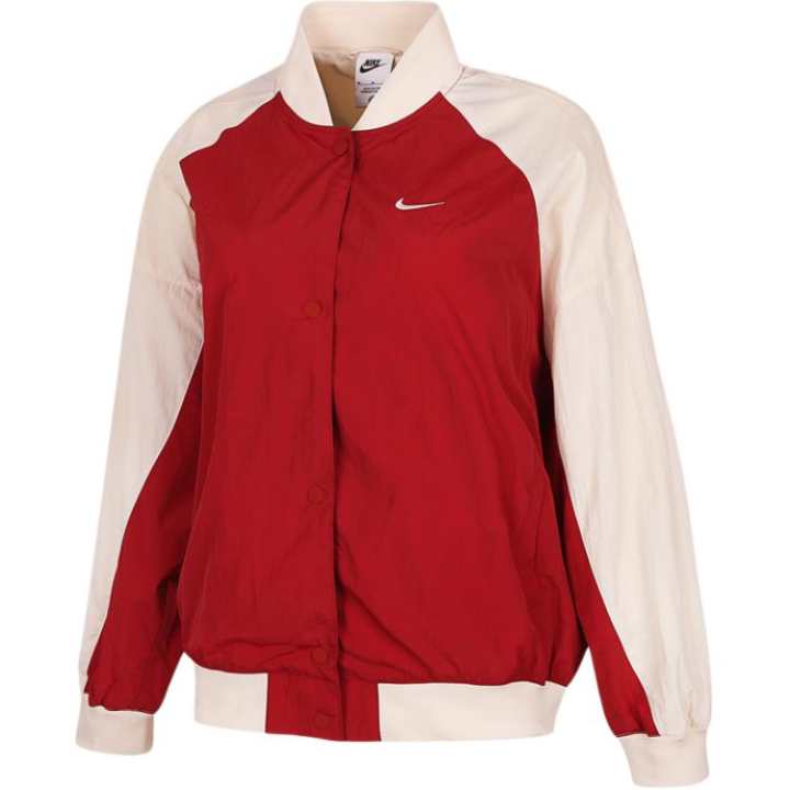 Nike Nike Swoosh Jackets Women's Red/Ecru Stand Collar Moderate Other