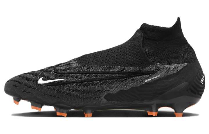 Nike Nike Gripknit Phantom Gx Elite Dynamic Fit Fg Black Dark Smoke Grey Total Orange