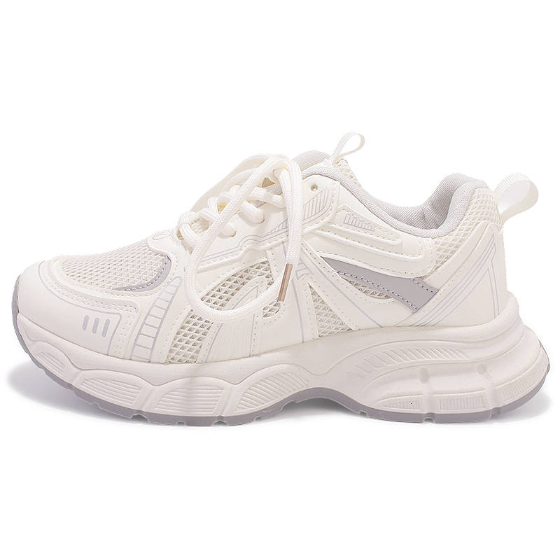 ZHANGXIAOJIE Mesh Low top Chunky Sneakers Women's Ecru
