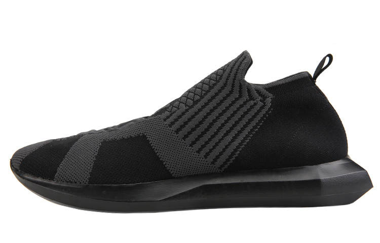 NORVINCY Fabric Breathable And Lightweight Low top Running Shoes Unisex Black Flywire Woven Versatile