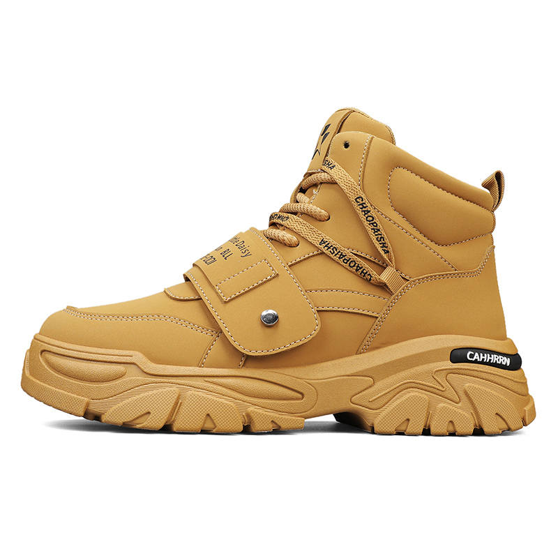GONGNIUMEILI PU Short Combat Boots Men's