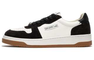 East Pacific Trade Leather Low top Skateboard Shoes Unisex Black White