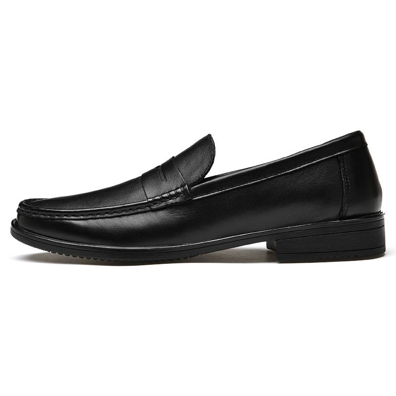 CITONGXIANSHENG Top Grain Cow Leather Loafers Men's Black
