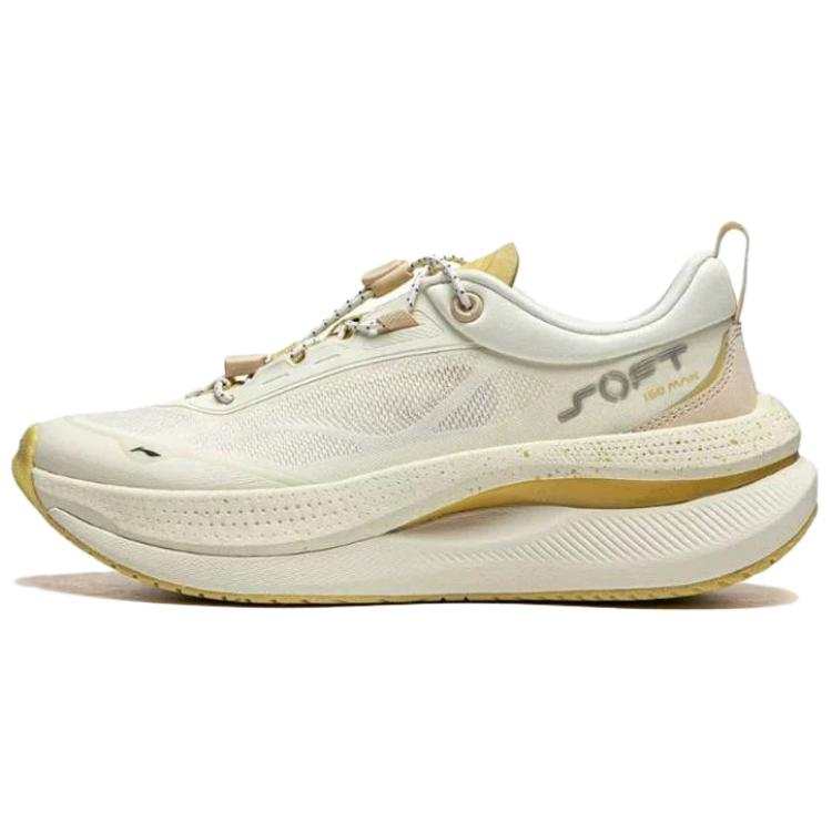 Li-Ning Li Ning Abrasion Resistant Slip Resistant Low top Casual Shoes Women's Beige Yellow